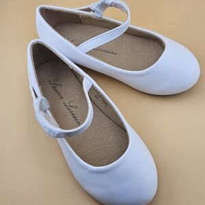 Lauren Lorraine White Kids Dress Shoes